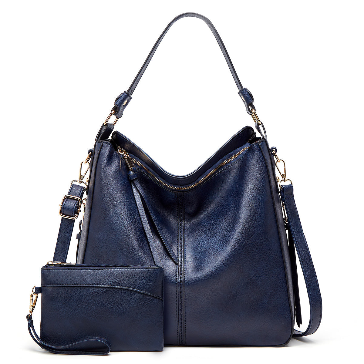 Borsa Hobo Antifurto in Pelle di Lusso + Portafoglio Omaggio