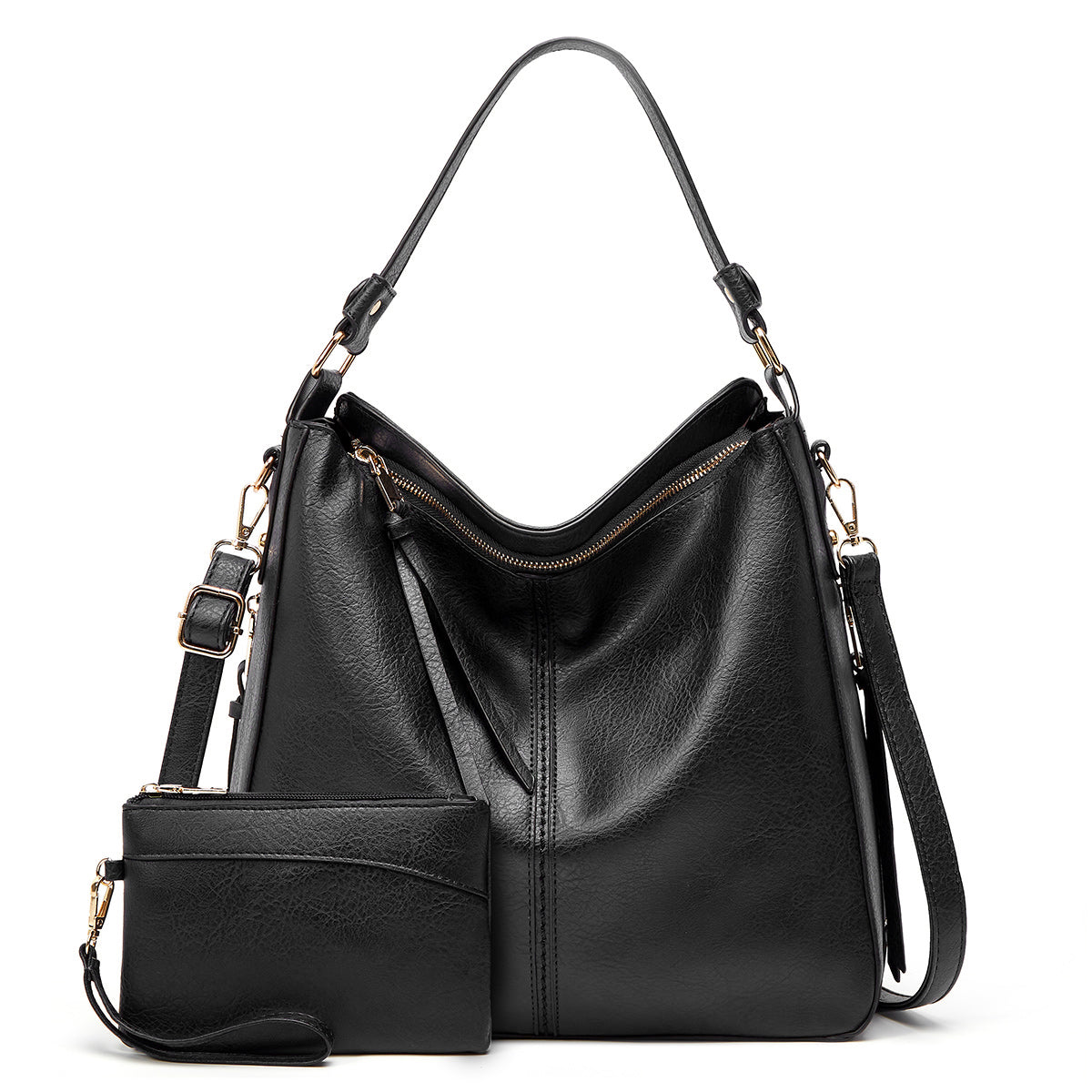 Borsa Hobo Antifurto in Pelle di Lusso + Portafoglio Omaggio