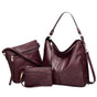 Set Hobo Bag in Pelle di Lusso a 3 Pezzi