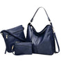 Set Hobo Bag in Pelle di Lusso a 3 Pezzi