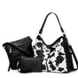 Set Hobo Bag in Pelle di Lusso a 3 Pezzi Stampata