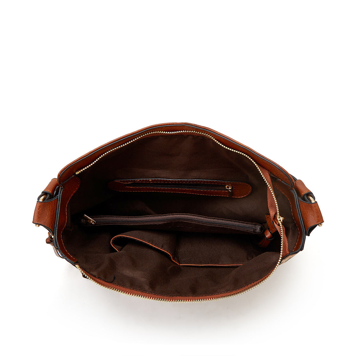 Borsa Hobo Antifurto in Pelle Stampata di Lusso + Portafoglio Omaggio