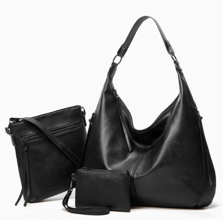 Set Borsa Hobo Morbida a 3 Pezzi