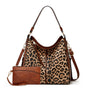 Borsa Hobo Antifurto in Pelle Stampata di Lusso + Portafoglio Omaggio