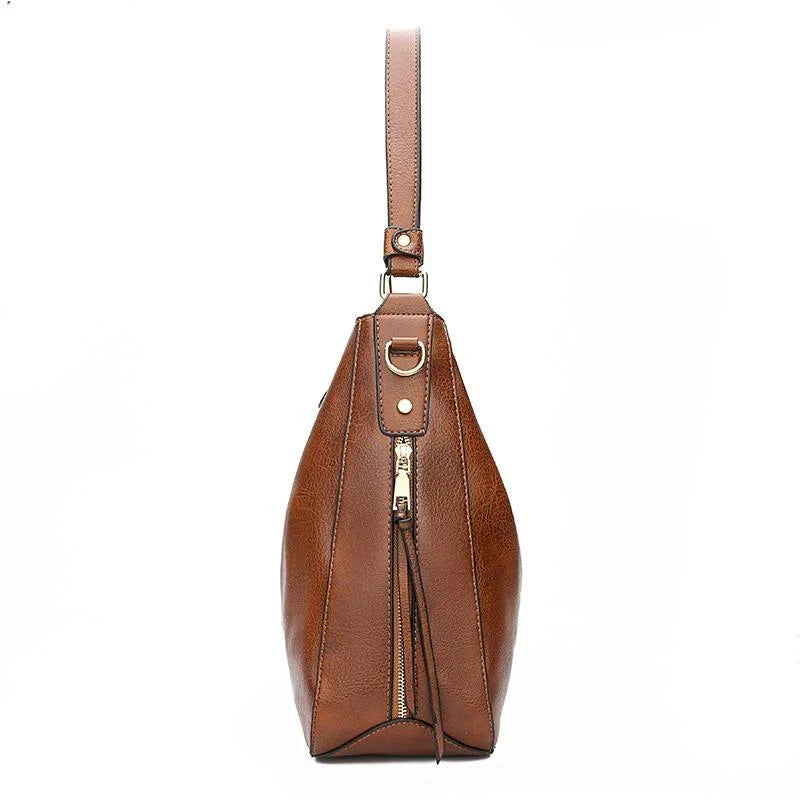 Borsa Hobo Antifurto in Pelle di Lusso + Portafoglio Omaggio