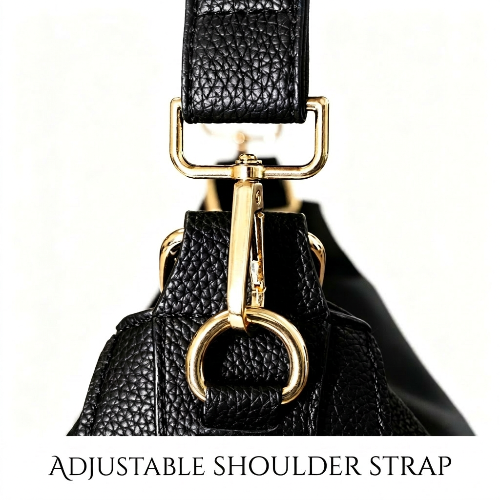 Borsa Hobo Antifurto in Pelle di Lusso 2.0 + Portafoglio Omaggio (Edizione Sicurezza a 6 Strati)