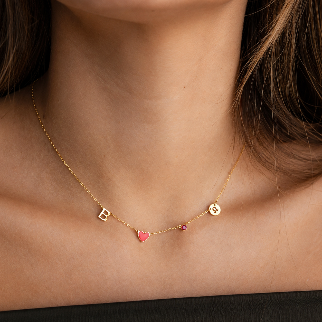 Collana Cuore con Iniziale