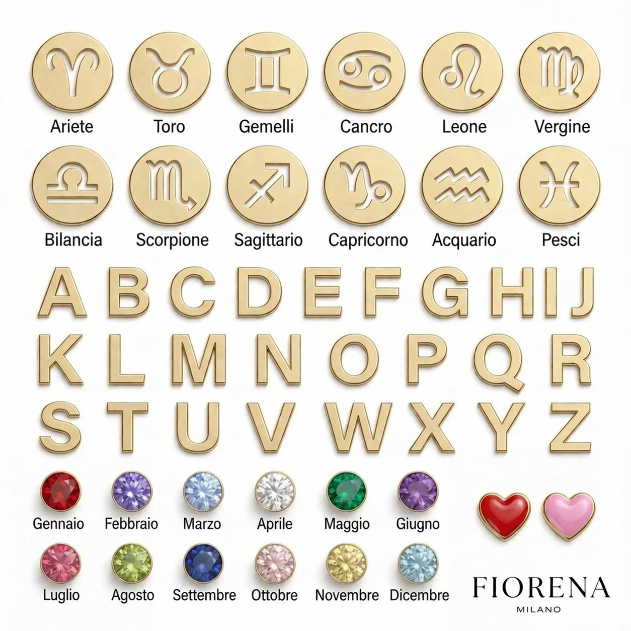 Collana Cuore con Iniziale