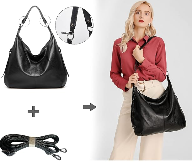Set Borsa Hobo Morbida a 3 Pezzi